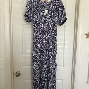 Floral Blue Women's Dress